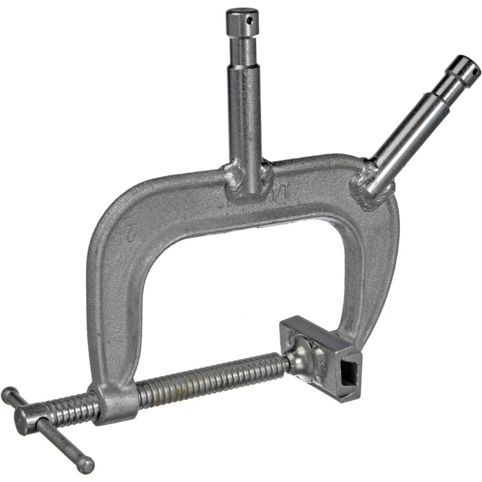 C - Clamp with 2- 5/8" Baby Pin - 4" - grip gear- photography and video production -