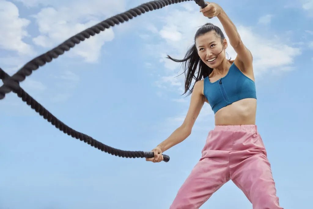 Girl working out on rooftop - apex photo studios