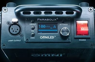 close of Parabolix Omni LED Light (Parabolix Umbrella Rented Separately) power supply - rental item | Apex Photo Studios
