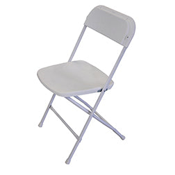 white Plastic Folding Chairs - rental item | Apex Photo Studios 