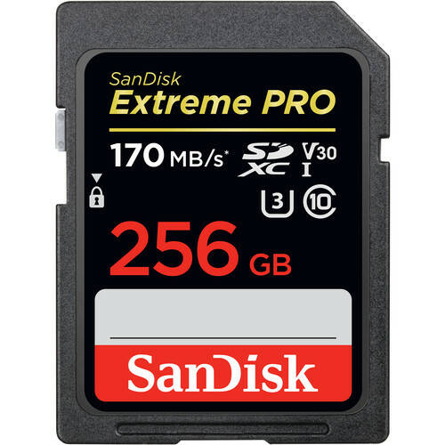 SanDisk 256GB Extreme PRO SDXC UHS-I Card fir camera - rental item | Apex Photo Studios