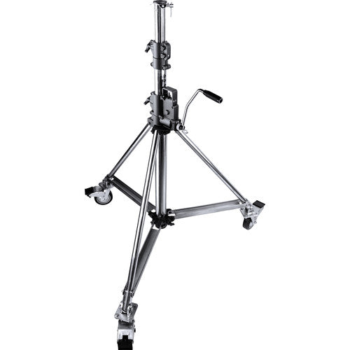 Stand - Kupo Heavy Duty Wind-Up Low Base Steel Stand - used for photgraphy and film production sets - rental item | Apex Photo Studios