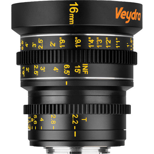 Veydra MFT 16mm f2.2 prime cinema lens - rental item | Apex Photo Studios