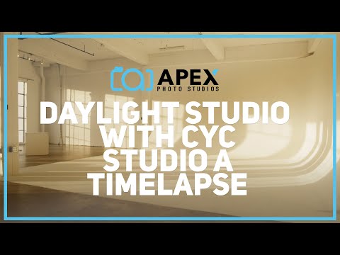 Daylight Studio with Cyc - Studio A- time lapse video Apex Photo Studios
