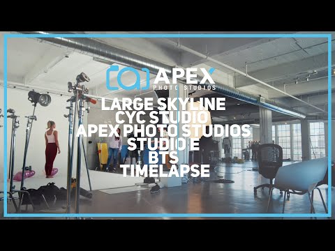 Large Skyline Cyc Studio - Apex Photo Studios- Behind the scenes timelapse