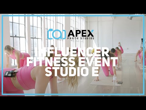 Influencer fitness event for Nux Active at Apex Photo Studios in Downtown Los Angeles