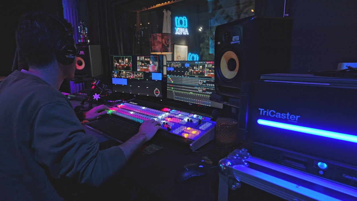 Full service Podcast Studio, Live Switching, trol room tricaster video audio recoridng |Apex Photo Studios