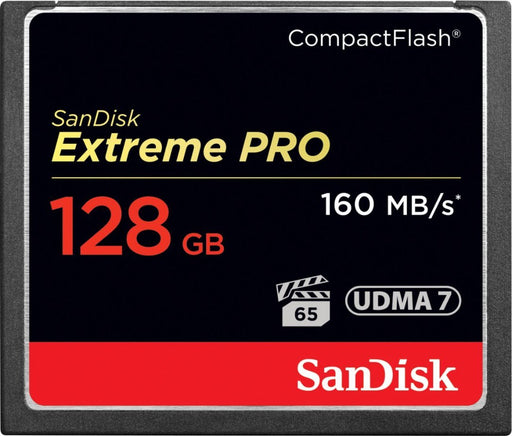 CF Card SanDisk 128GB - Compact flash memory card with 128 gigabytes of memoryfor camera - rental item | Apex Photo Studios