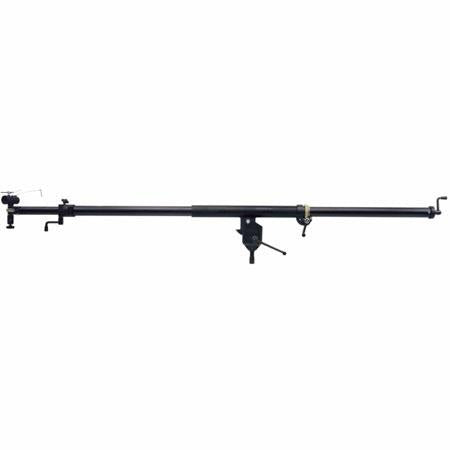 Manfrotto 425B Mega Boom with Geared Telescopic Section - full side view - grip rental - video and photography production rental | Apex Photo Studios 