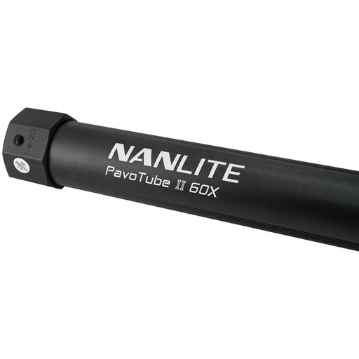 Nanlite PavoTube II 60X RGB LED Pixel Tube Light (8')  close up of logo - rental item | Apex Photo Studios 