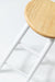 Wooden Stool- Rental Prop - Color Light wood finished with White chair legs | Apex Photo Studios