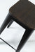 Brown and Black Stool - Rental Prop - Dark brown wood top with metal chair legs | Apex Photo Studios