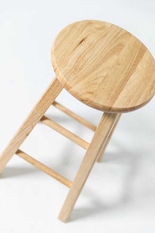 Wooden stool - prop rental - color: light finish | Apex Photo Studios