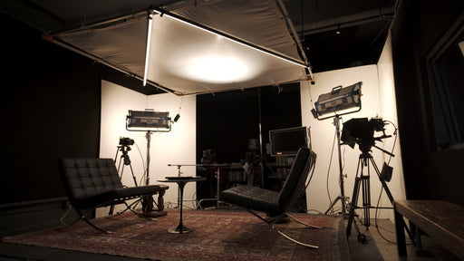 Apex Full Service Podcast Studios. Image of a set within the studio - Apex Photo Studios