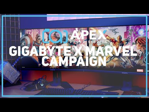 Gigabyte  X marvel campaign shot by apex photo studios 