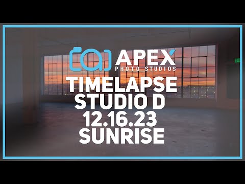 Timelapse of the sunrising in Studio D 
