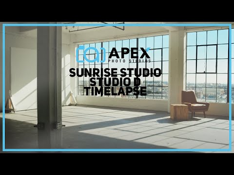 timelapse of the sunrise studio - studio d at apex photo studios in downtown los angeles