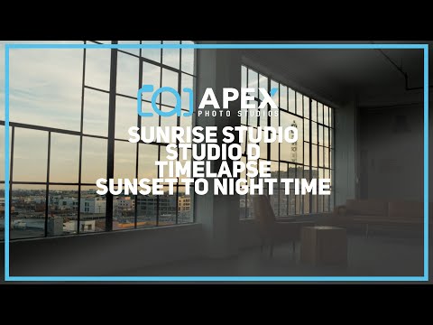 timelapse of the sunrise studio - studio d at apex photo studios in downtown los angeles