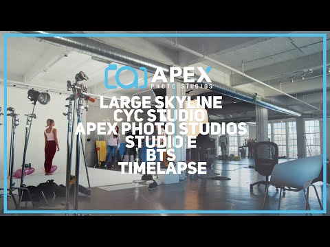 Large Skyline Cyc Studio - Apex Photo Studios- Behind the scenes timelapse 