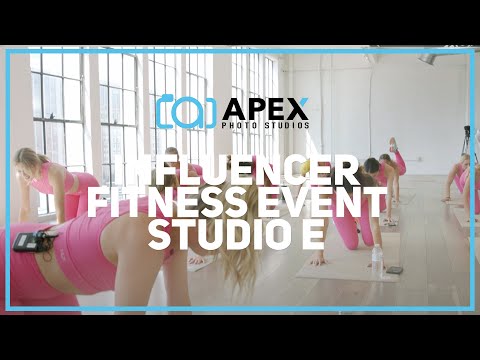 Influencer fitness event for Nux Active at Apex Photo Studios in Downtown Los Angeles 