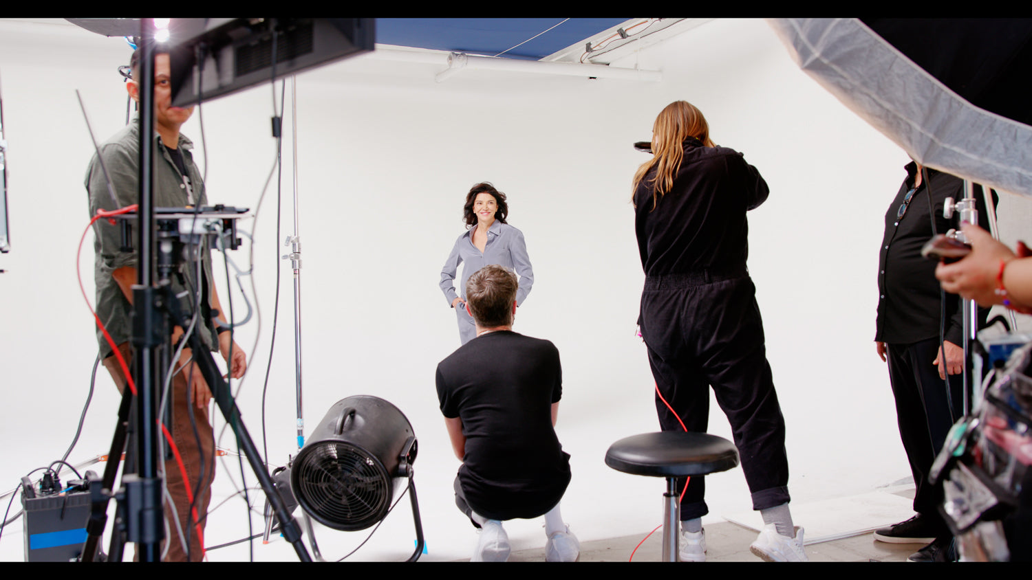 Behind the scene at Shohreh Aghdashloo photo shoot - Apex Photo Studios