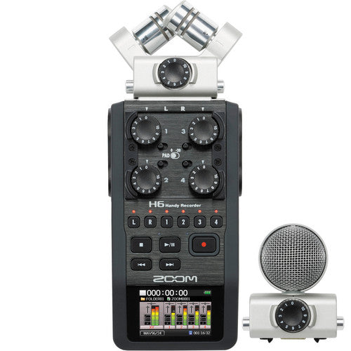 Zoom H6 Portable Recorder - for recording audio- - rental item | Apex Photo Studios