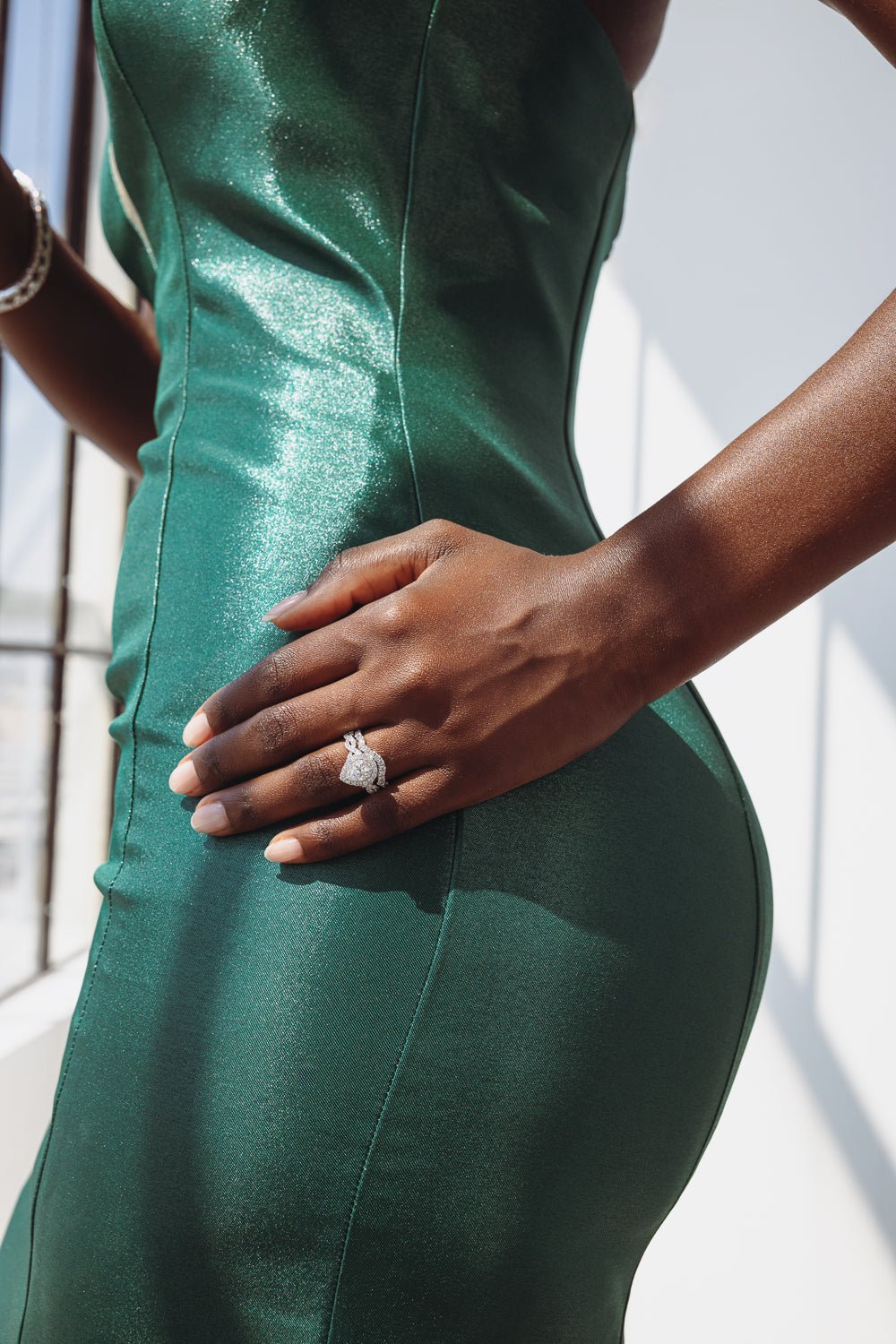 Artisan Diamond brand diamond ring on model- photography by Apex Photo Studios
