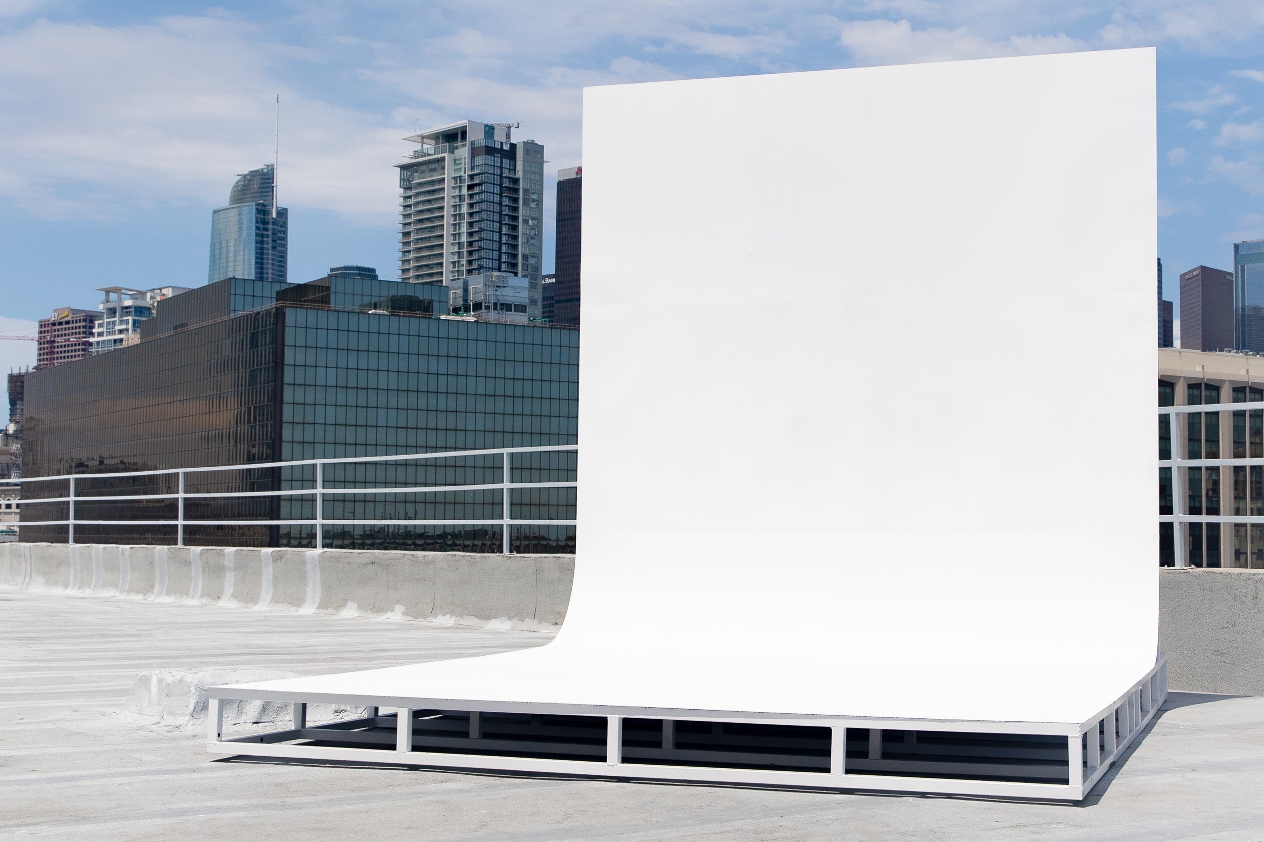 Photo of a cyclorama on rooftop a at Apex Photo Studios